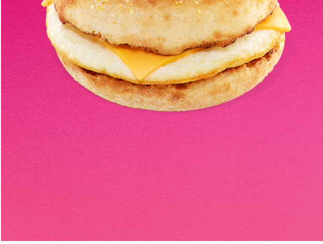 An  egg & cheese on English Muffin